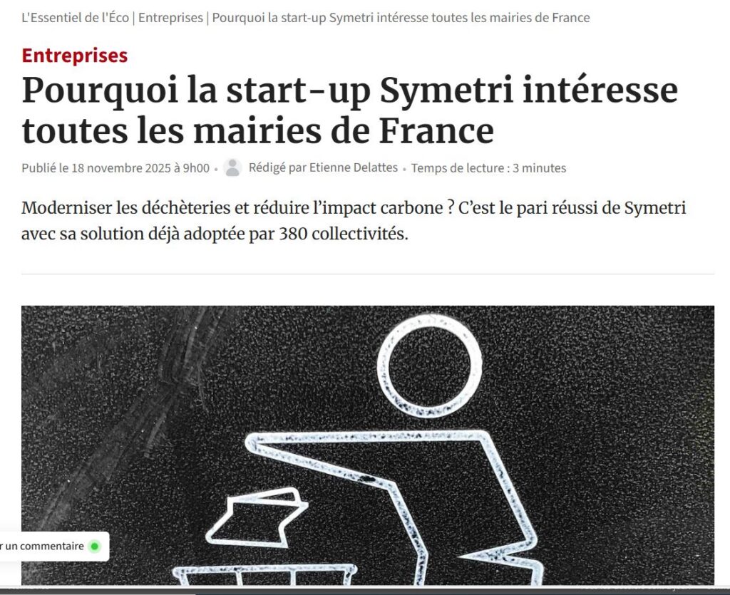 Pourquoi la start-up Symetri intéresse toutes les mairies de France, par l'Essentiel de l'Eco