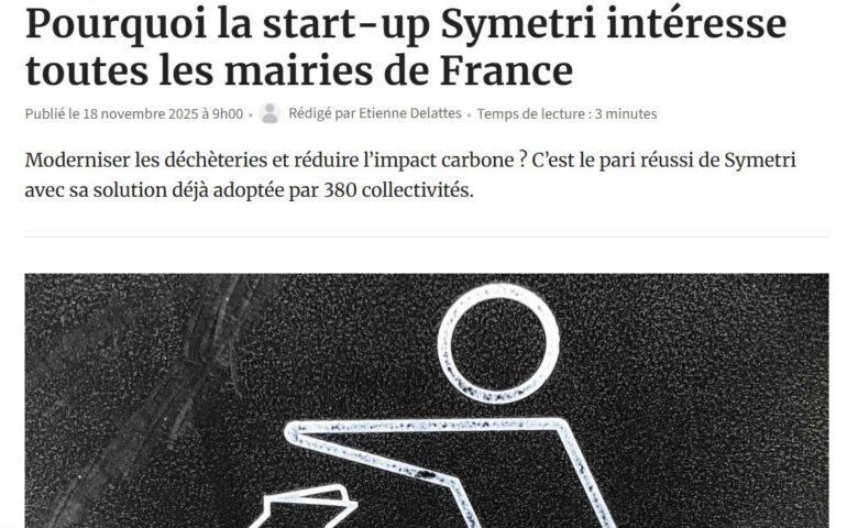 Pourquoi la start-up Symetri intéresse toutes les mairies de France, par l'Essentiel de l'Eco